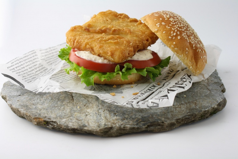Fish and chips de colin d'Alaska spécial burger préfrit