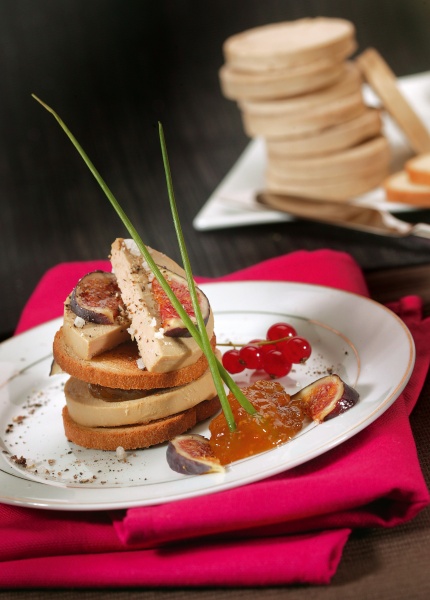 Tranche de bloc de foie gras surgelé