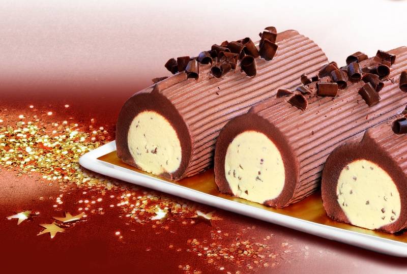 Buchette glacée chocolat vanille
